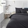 Parrure de lit TODAY Prestige - 220 x 240 cm - 2 personnes - 100% Percale Finition dentelle - Fusain