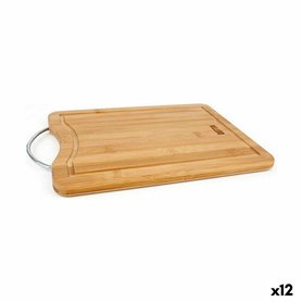 Planche à découper Quttin Marron Argenté Métal Bambou 27 x 20 x 1