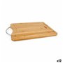 Planche à découper Quttin Marron Argenté Métal Bambou 27 x 20 x 1