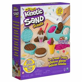 Kinetic Sand SABLE MAGIQUE - - COFFRET DÉLICES GLACÉS SABLE PARFUMÉ 454 G SABLE + ACCESSOIRES - Sable Cinétique et Coloré - Alte