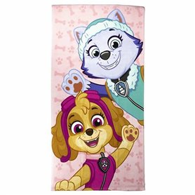 Serviette de plage The Paw Patrol Rose 70 x 140 cm Microfibre