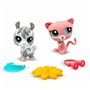 Ensemble de Figurines Bandai Littlest Pet Shop 2 Pièces Animaux de compagnie