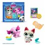 Ensemble de Figurines Bandai Littlest Pet Shop 2 Pièces Animaux de compagnie