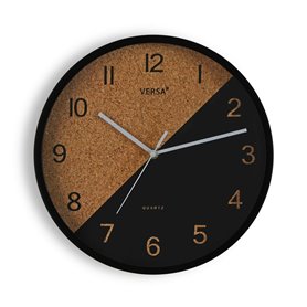 Horloge Murale Versa Noir Plastique 4