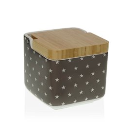 Salière avec couvercle Versa Céramique Bambou Dolomite Etoiles 11