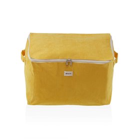 Boîte de rangement Versa Corduroy 38 x 26 x 26 cm Jaune