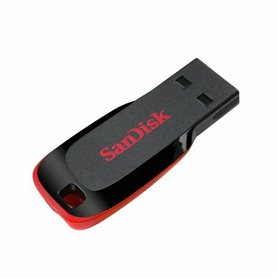 Pendrive SanDisk SDCZ50-016G-B35      USB 2.0 Noir 16 GB Rouge