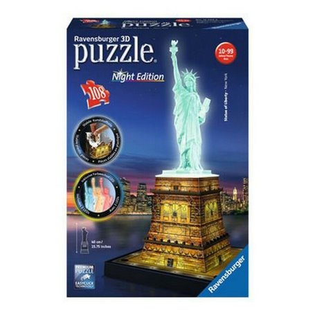 Ravensburger Puzzle 3D Statue de la Liberté illuminée