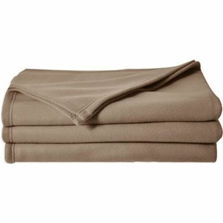 Couverture Poyet  Motte Poleco 100 % polyester 240 x 260 cm Taupe