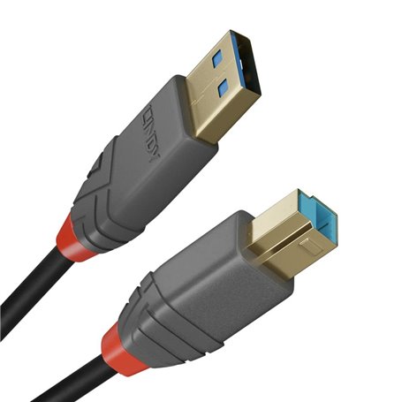 Lindy 36742 câble USB 2 m USB 3.2 Gen 1 (3.1 Gen 1) USB A USB B Noir