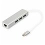 Hub USB Digitus DA-70255 Gris Blanc/Gris Argenté