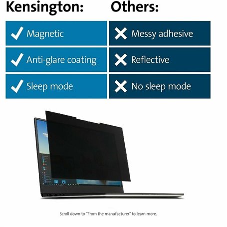 Kensington Filtre de confidentialité magnétique MagPro pour ordinateurs portables 12