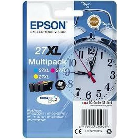 Epson Alarm clock 27XL DURABrite Ultra cartouche d'encre 1 pièce(s) Original Rendement élevé (XL) Cyan