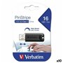 Pendrive Verbatim Pinstripe Noir 16 GB (10 Unités)