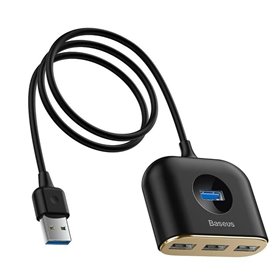 Hub USB Baseus Square round 4-in-1 Noir