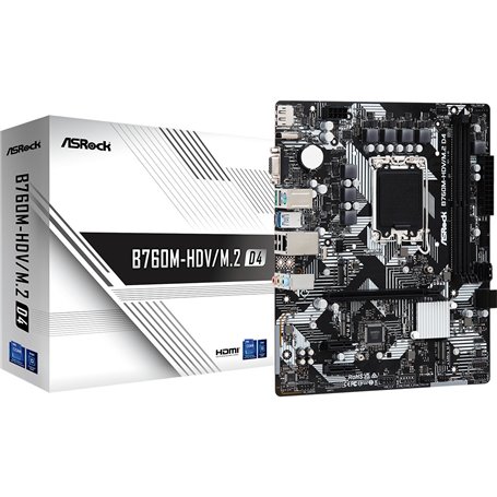 Carte Mère ASRock B760M-HDV/M.2 D4 Intel Intel B760 LGA 1700