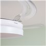 Ventilateur de Plafond avec LED, Haut-parleur et 4 Pales Rétractables Notefan InnovaGoods Blanc 36 W Ø49,5-104 cm