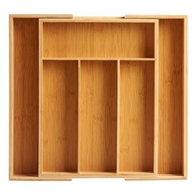 Range-couverts Extensible Marron Bambou (29 x 5 x 38 cm)