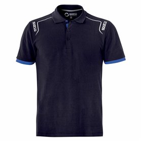 Polo à manches courtes Sparco STRETCH Blue marine (Taille M)