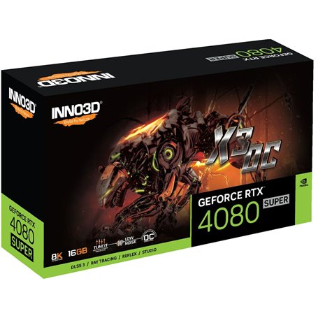 Carte Graphique INNO3D N408S3-166XX-187049N NVIDIA GeForce RTX 4080 16 GB GDDR6X