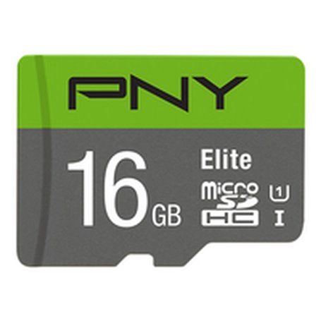 Carte Mémoire Micro SD avec Adaptateur PNY P-SDU16GU185GW-GE Elite C10 16 GB