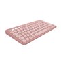 Logitech Pebble Keys 2 K380s clavier RF sans fil + Bluetooth AZERTY Français Rose