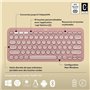 Logitech Pebble Keys 2 K380s clavier RF sans fil + Bluetooth AZERTY Français Rose