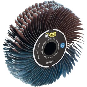 Brosse de précision a lanieres abrasives - FARTOOLS - Ø120mm - L20mm - grain 80