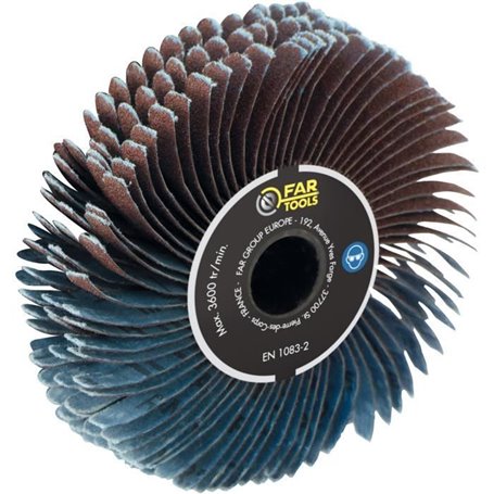 Brosse de précision a lanieres abrasives - FARTOOLS - Ø120mm - L20mm - grain 80