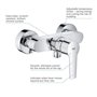 Mitigeur monocommande Douche Start - GROHE - montage mural - raccord fileté 1/2 - chromé