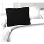 LOVELY HOME Lot de 2 Taies d'Oreillers 100% coton 50x70 cm - Noir