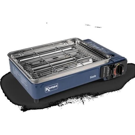 Gril Barbecue a cartouche gaz - KAMPA - Sizzle - Bleu