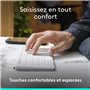 Clavier portable - Sans fil - Logitech - Keys-To-Go 2 - pour Tablette -  AZERTY - Gris Clair