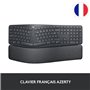 Logitech Ergo K860 clavier RF sans fil + Bluetooth Français Graphite