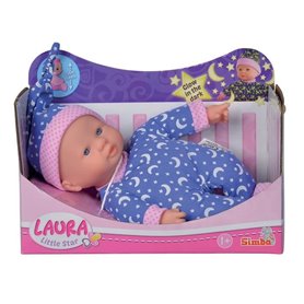 Poupon Laura Phosphorescent 20cm - Simba - Corps souple et pyjama étoilé