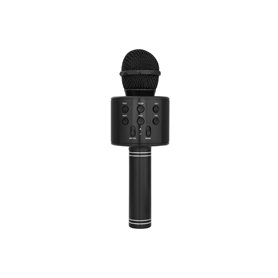 Micro karaoké Bluetooth avec fonction enregistrement et carte micro-SD - Noir