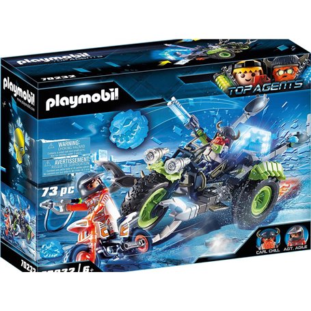 Playmobil Top Agents - Moto des neiges des Rebelles arctiques 73pcs