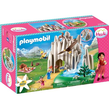 Playmobil Heidi - Heidi Peter et Clara au lac du cristal 74pcs