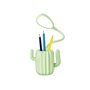 Pot à crayons avec éclairage LED ajustable - Modèle Cactus - Vert d'eau