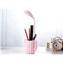 Pot à crayons avec éclairage LED ajustable - Modèle Cactus - Rose
