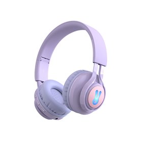 Casque audio Bluetooth rétroéclairé - Modèle RabbiX - Violet