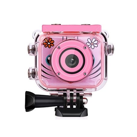 Caméra sport enfant 1080p avec accessoires - Rose