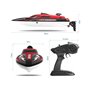 Bateau télécommande 2.4Ghz 25Km/h - Modèle SpeedBoat - Rouge