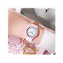 Montre enfant étanche à quartz - Modèle Flex - Blanche/Rose