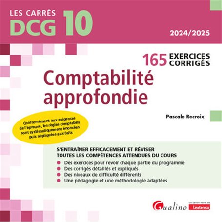 DCG 10 - Exercices corrigés de comptabilité approfondie