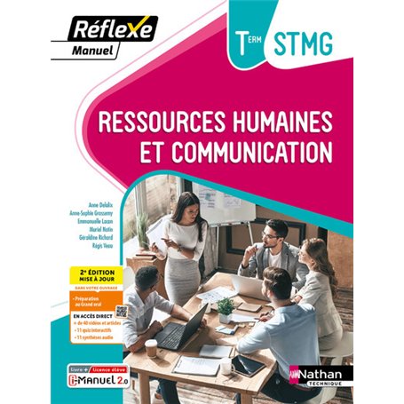 Manuel Réflexe - Ressources humaines et Communication Tle STMG BAC STMG - 2024 - Manuel - élève - + iManuel