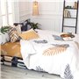 Housse de Couette HappyFriday Blanc Foliage  Multicouleur 155 x 220 cm