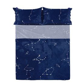 Drap HappyFriday Blanc Cosmos Multicouleur Lit 1 persone