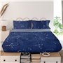 Drap HappyFriday Blanc Cosmos Multicouleur Lit 1 persone