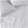 Drap housse HappyFriday Basic Blanc 105 x 200 x 32 cm